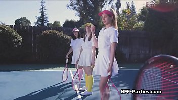 Tennis coach bangs three teens at once